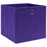 Boîtes de stockage Vidaxl 10 PCS 32x32x32 cm Fabric Purple