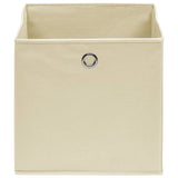 Boîtes de rangement Vidaxl 4 PCS 32x32x32 cm Crème de tissu -colore
