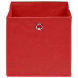 Boîtes de stockage Vidaxl 10 PCS 32x32x32 cm Red