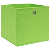 Boîtes de stockage Vidaxl 4 PCS 32x32x32 cm Tissu vert