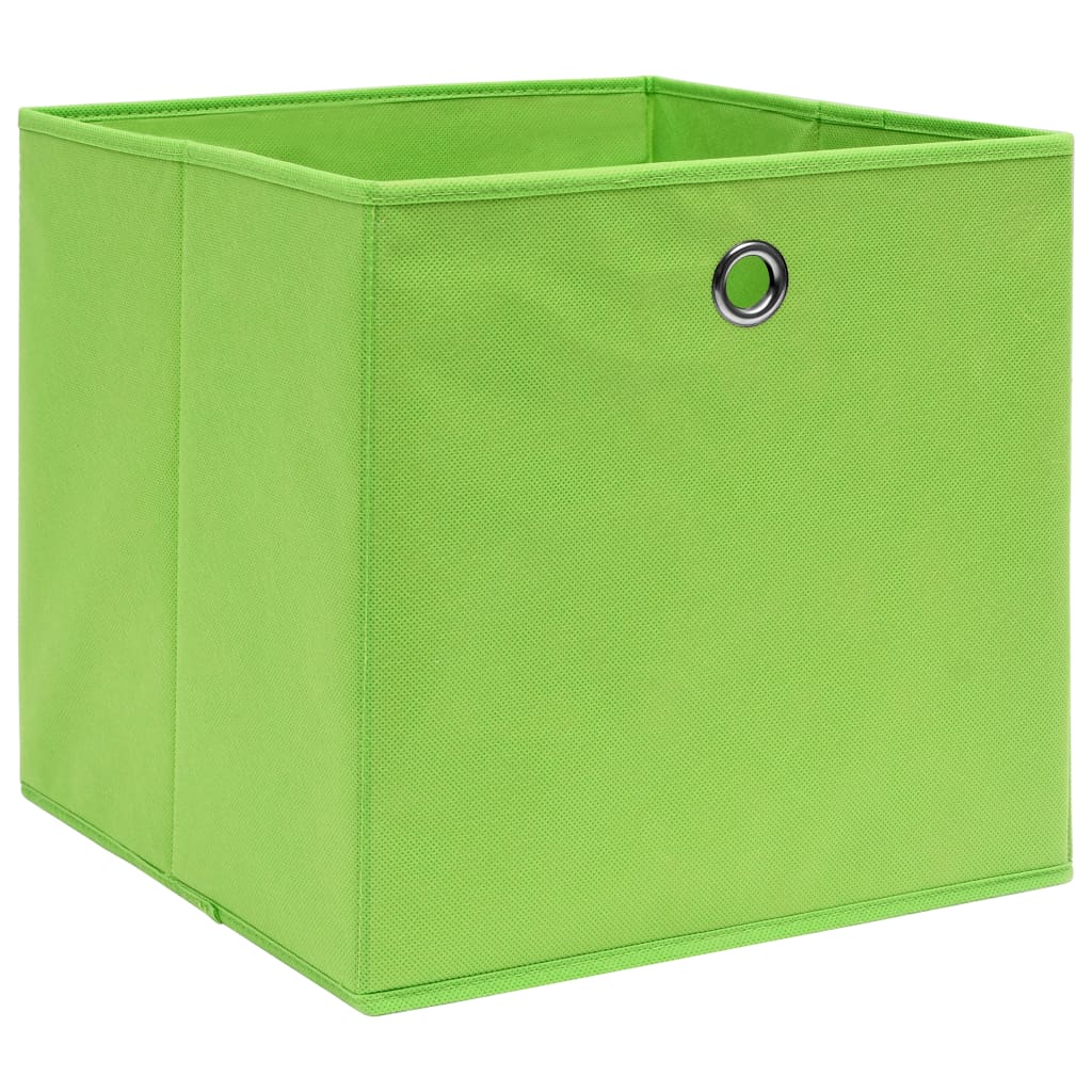 Úložné boxy Vidaxl 4 ks 32x32x32 cm tkanina zelená