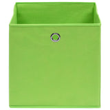 Boîtes de stockage Vidaxl 10 PCS 32x32x32 cm Tissu vert