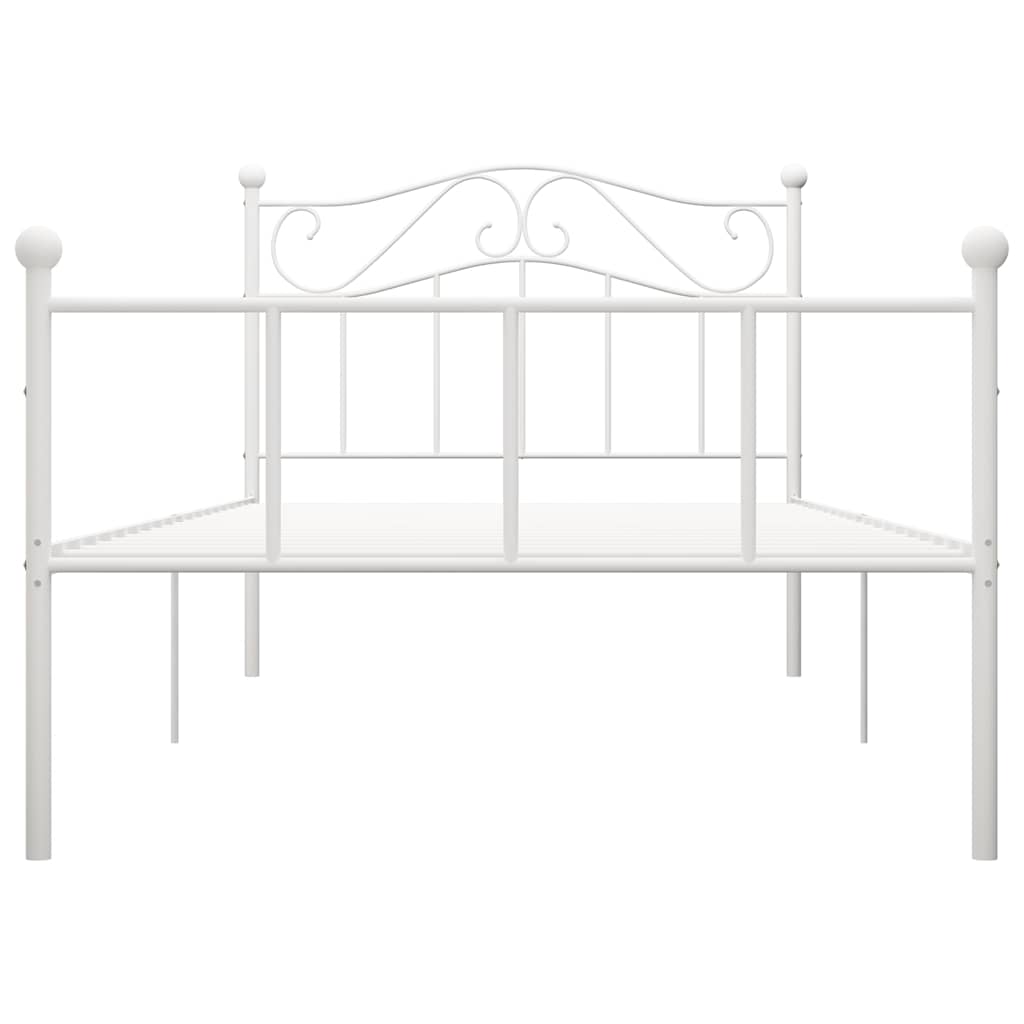 Vidaxl bedframe metaal wit 90x200 cm