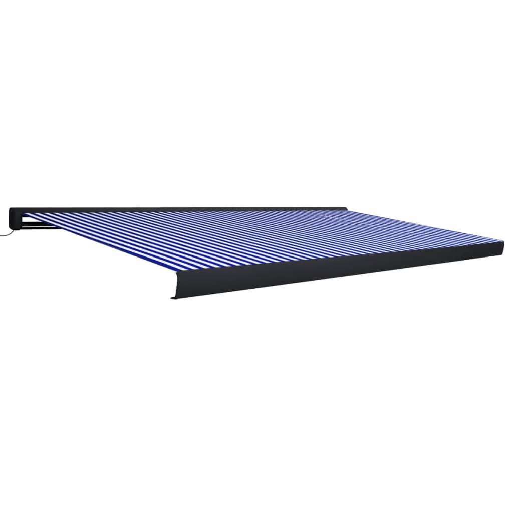 VidaXL Luifel gemotoriseerd 500x300 cm blauw en wit