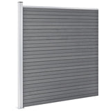 Zestaw ogrodzenia Vidaxl 2 kwadrat i 1 pochylenie 446x186 cm HKC Gray