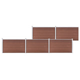 Vidaxl Fence 872x106 cm HKC Brown