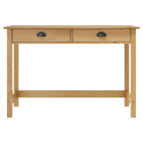 Vidaxl wandtafel hill 2 lades 110x45x74 cm massief grenenhout