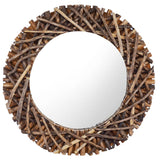 VidaXL wall mirror around 60 cm teak wood