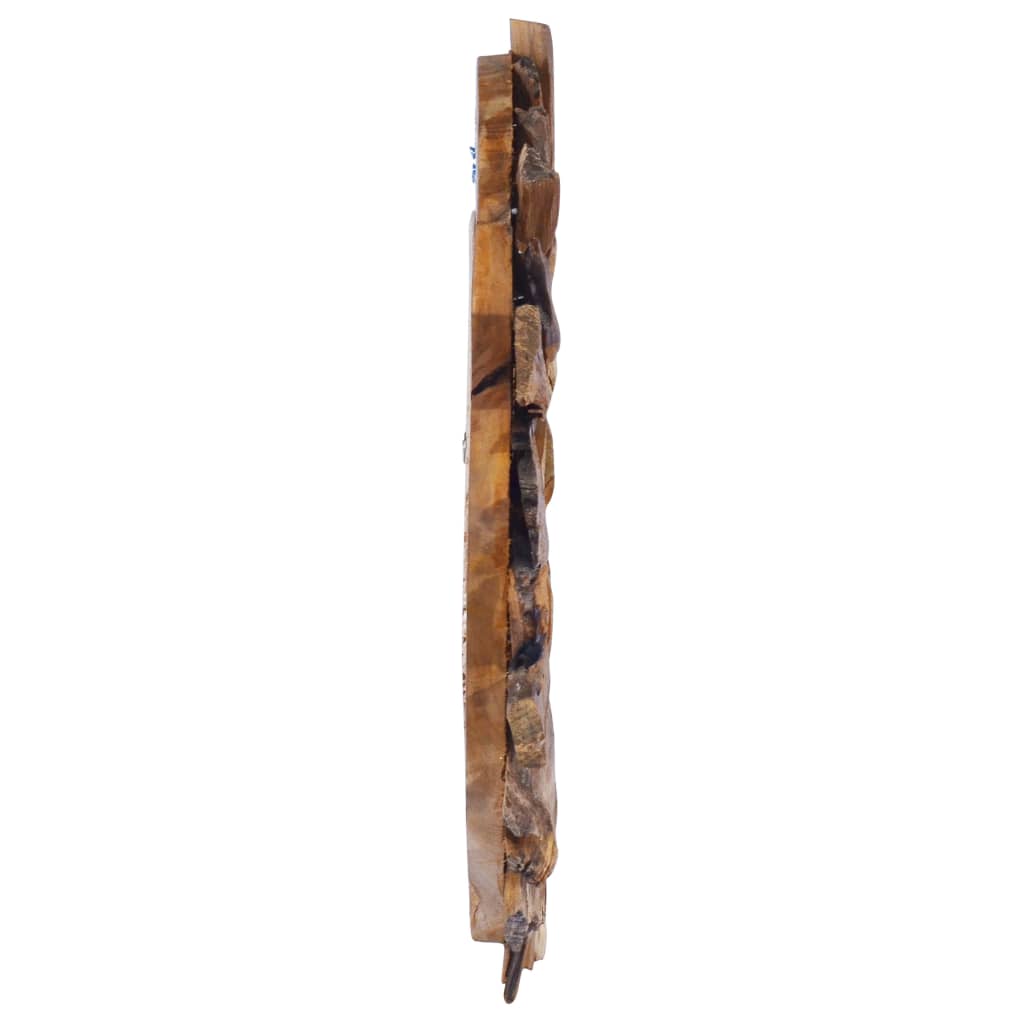 Vidaxl Wand Spigel ronderëm 40 cm Teak Holz