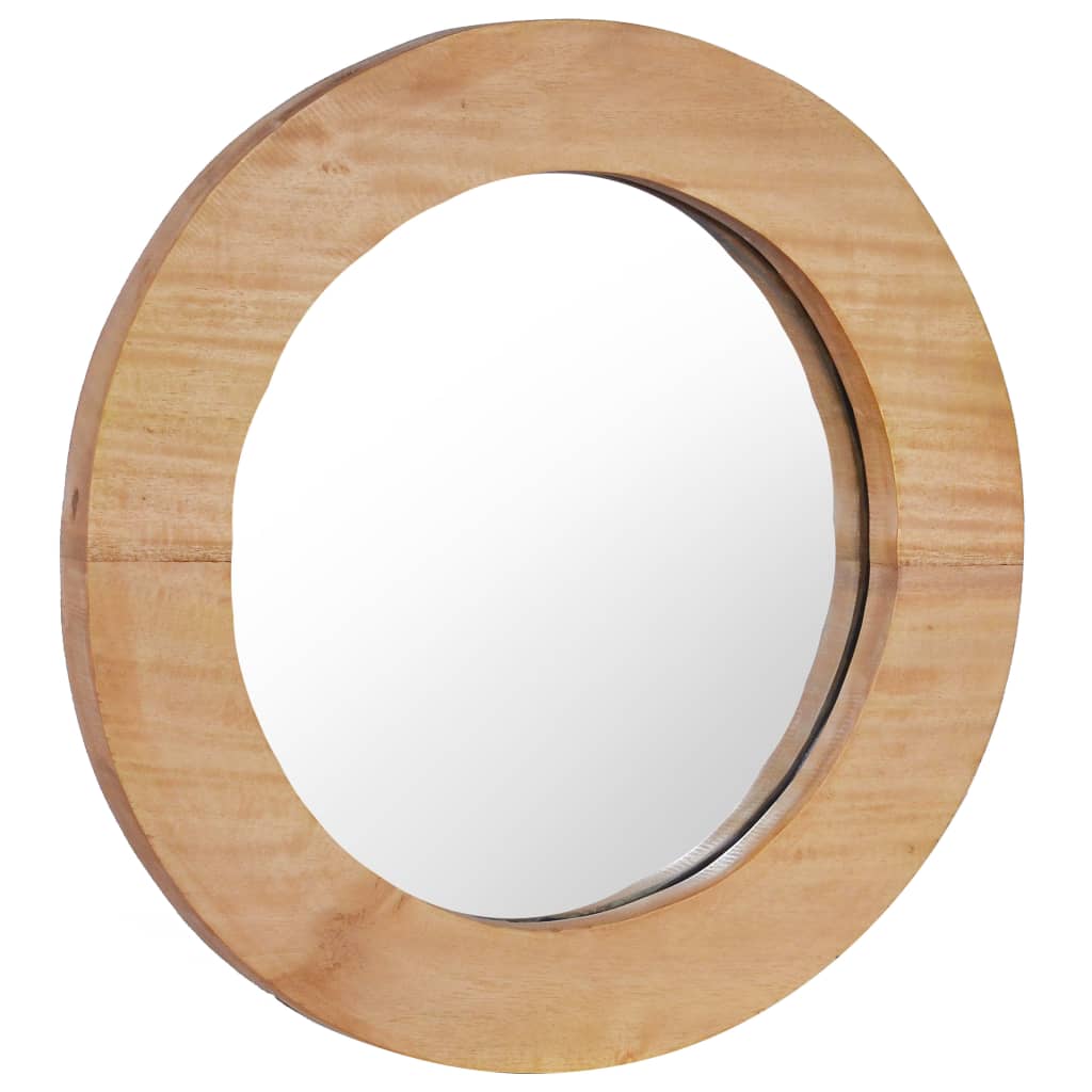 Vidaxl Wall Mirror kolem 40 cm teakové dřevo