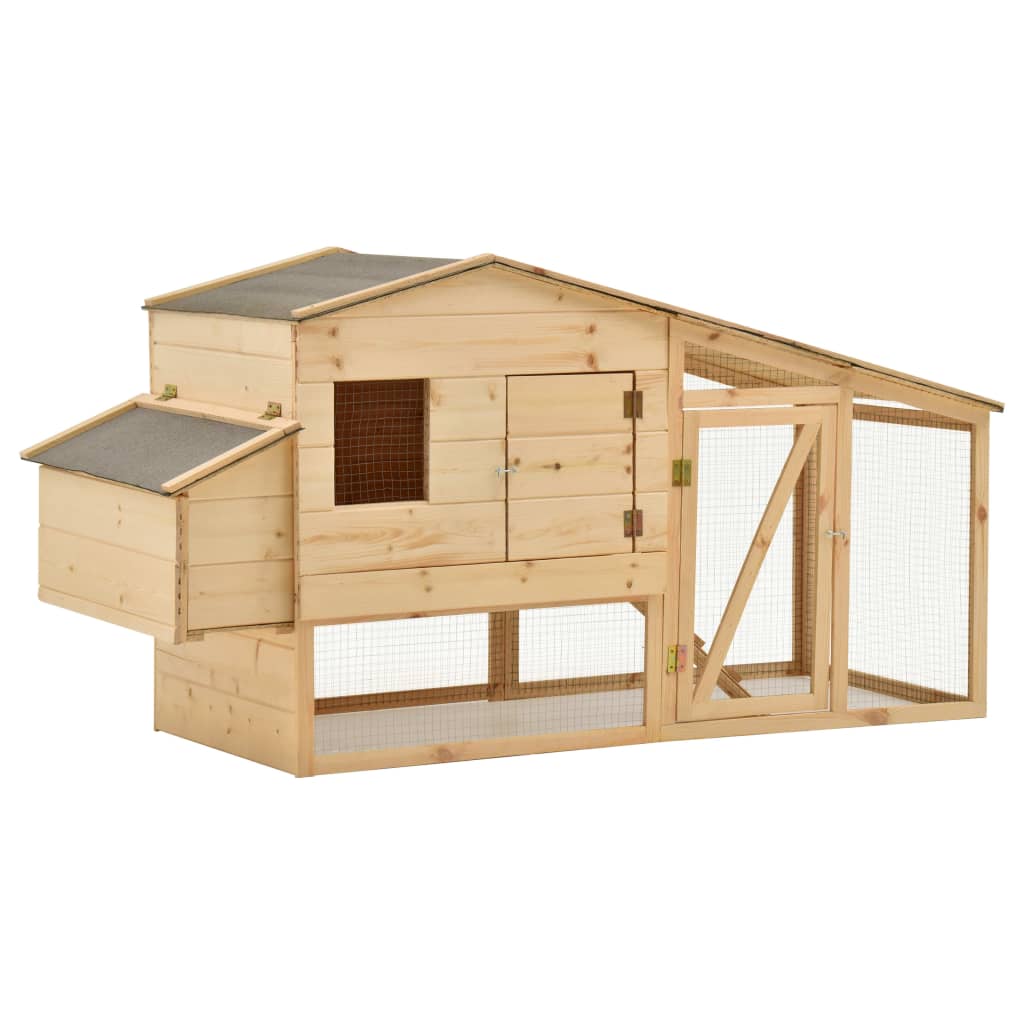 Vidaxl Chicken Coop 178x67x92 cm Solid Pine