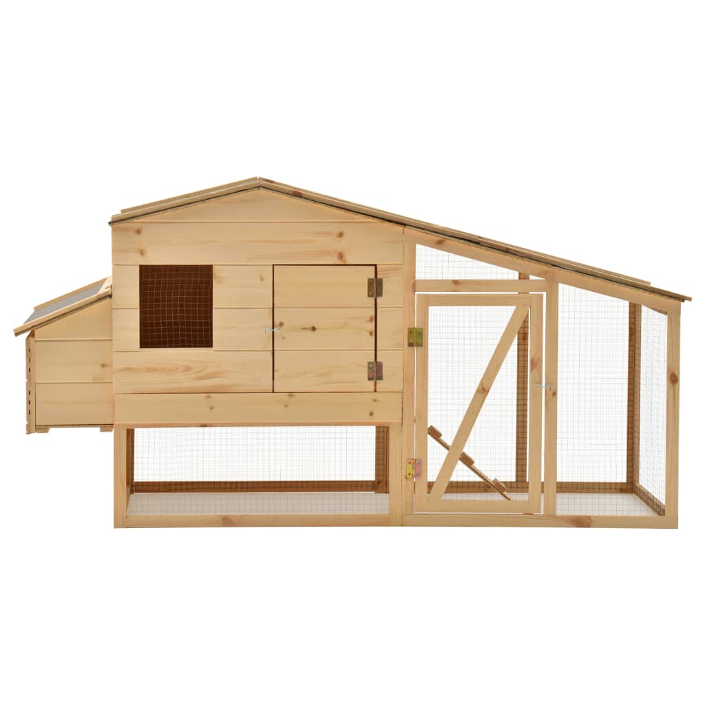 Vidaxl Chicken Coop 178x67x92 cm de pino sólido