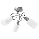 Vidaxl Plafond lampe avec capuchons cylindriques en céramique 3xe14 blanc