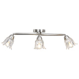 Vidaxl ceiling lamp with glass tulip -shaped hoods 3xe14 transparent