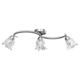 Vidaxl ceiling lamp with glass tulip -shaped hoods 3xe14 transparent