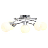 Vidaxl plafond avec des capuchons sphériques en céramique pour 5xe14 blanc