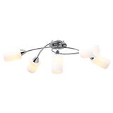 Vidaxl Plafond lampe avec capuchons cylindriques en céramique 5xe14 blanc
