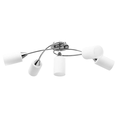 Vidaxl Plafond lampe avec capuchons cylindriques en céramique 5xe14 blanc