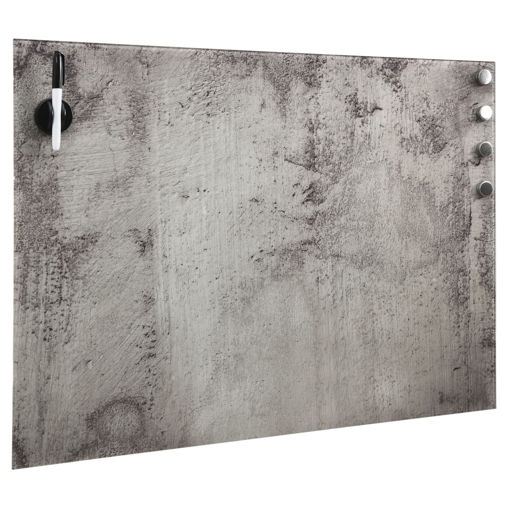 Vidaxl Montaje de pared de tablero magnético 80x60 cm de vidrio