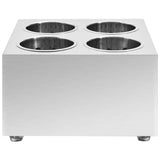 Porte-couples vidaxl 4 compartiments carrés en acier inoxydable
