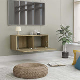 Vidaxl tv-meubel 80x30x30 cm bewerkt hout sonoma eikenkleurig