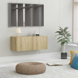 Vidaxl tv-meubel 80x30x30 cm bewerkt hout sonoma eikenkleurig