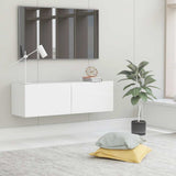 Vidaxl tv-meubel 100x30x30 cm bewerkt hout wit