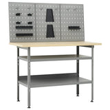 Vidaxl Workbench con tres paneles de pared