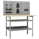 Vidaxl Workbench con tres paneles de pared