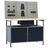 Vidaxl Workbench with three wall panels