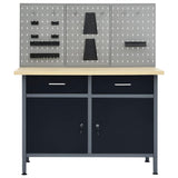 Vidaxl Workbench con 3 paneles de pared