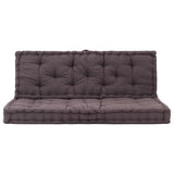 Coussins de plancher de palette vidaxl 2 anthracite en coton ston