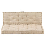 Coussins de plancher de palette vidaxl 2 ste-coton beige