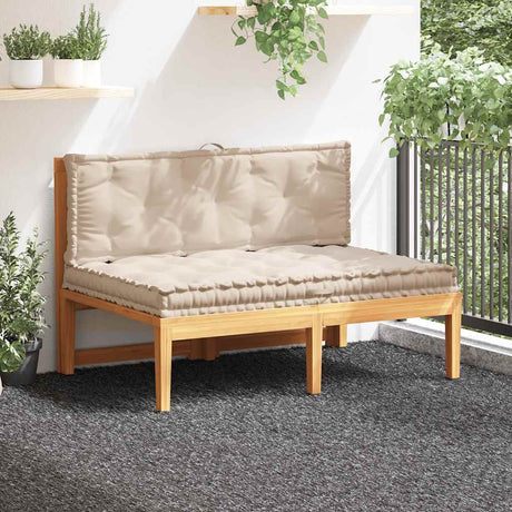 Coussins de plancher de palette vidaxl 2 ste-coton beige