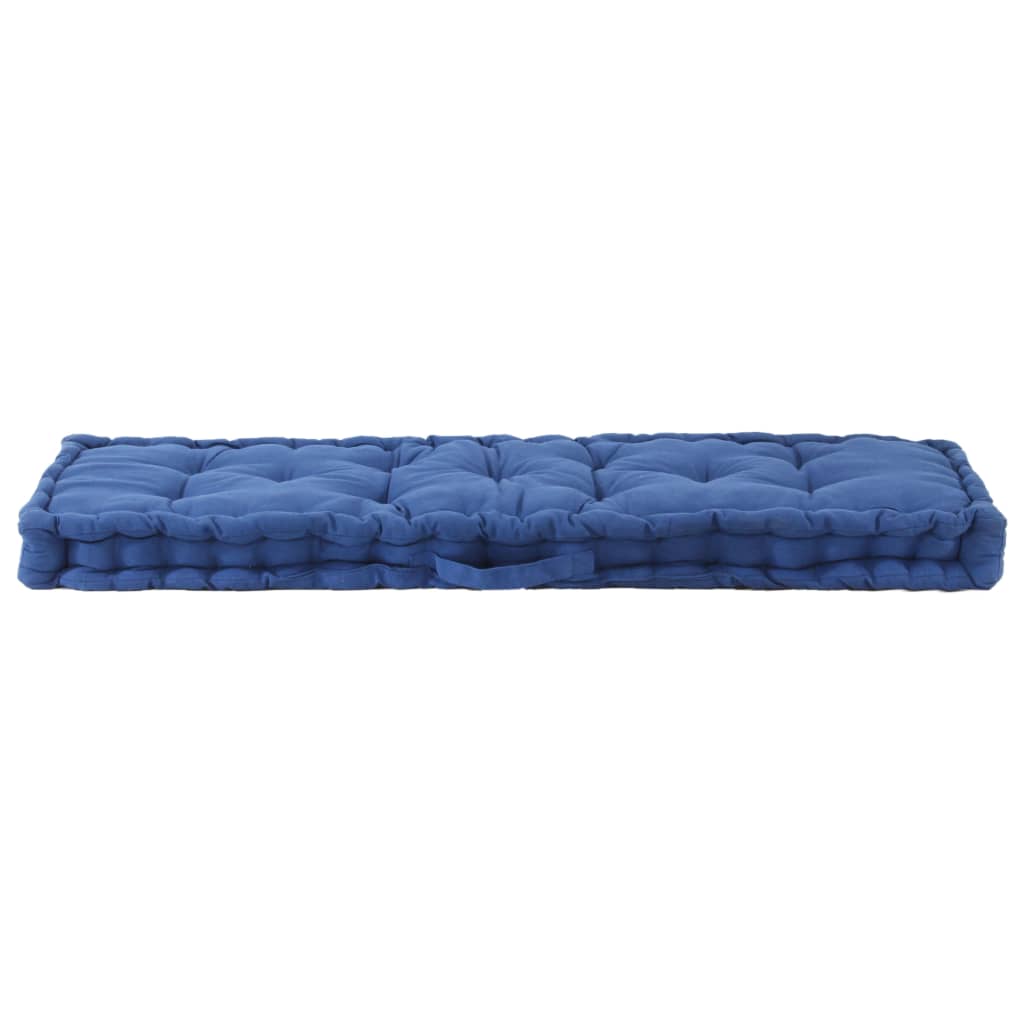 Cuscini per pavimenti per pallet Vidaxl 2 St Cotton Light Blu