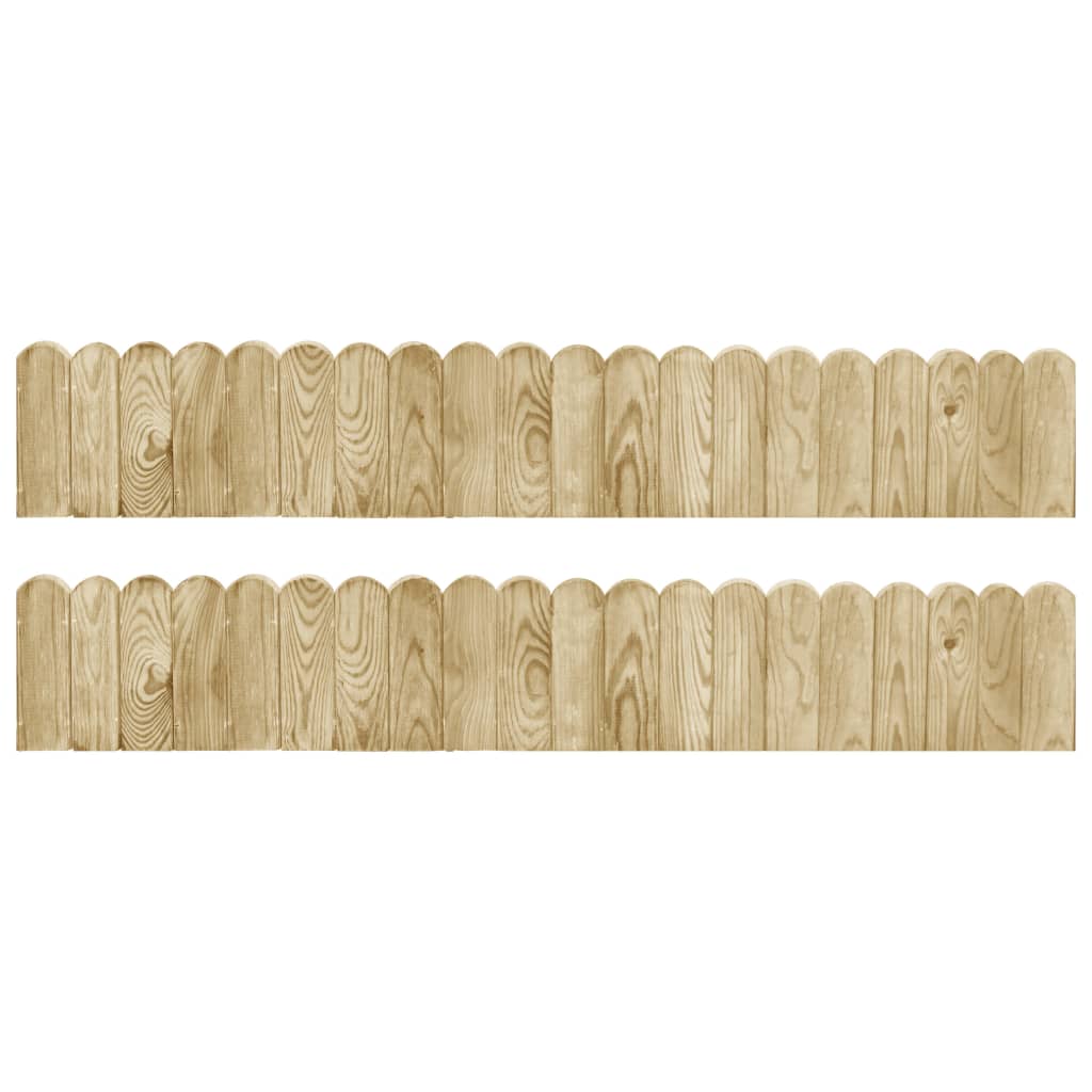 Vidaxl Gazon Arêtes 2 PCS 120 cm Pine imprégnée