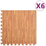 Vidaxl Floor Mats 6 ST 2.16 ㎡ Impression de grain en bois mousse EVA