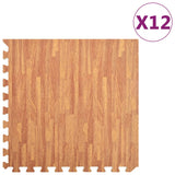 Vidaxl Floor Mats 12 St. 4,32 ㎡ EVA FOAM TRE Korntrykk