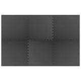Vidaxl Floor Mats 6 ST 2.16 ㎡ Eva mousse noire
