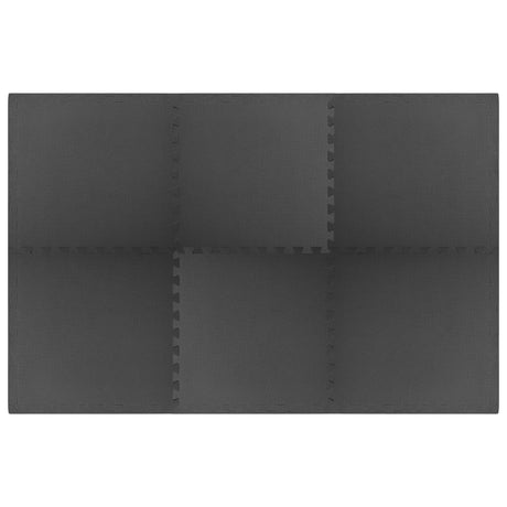 Vidaxl Floor Mats 6 ST 2.16 ㎡ Eva mousse noire