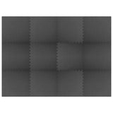 Vidaxl Floor Mats 12 ST 4.32 ㎡ Eva mousse noire
