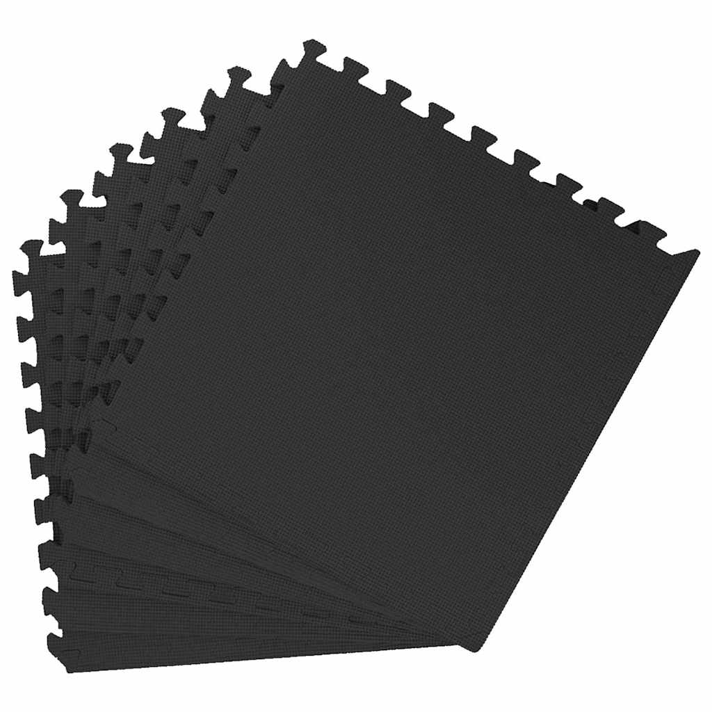 Mattes de plancher vidaxl 24 st 8,64 ㎡ mousse eva noire