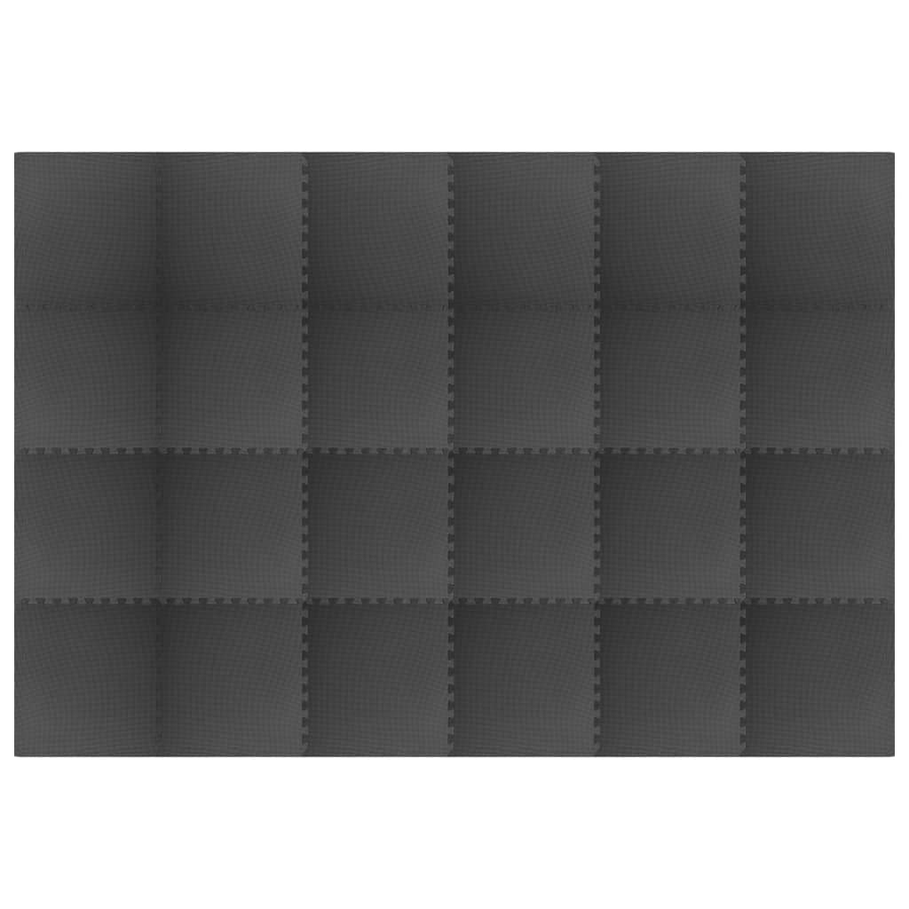 Mattes de plancher vidaxl 24 st 8,64 ㎡ mousse eva noire