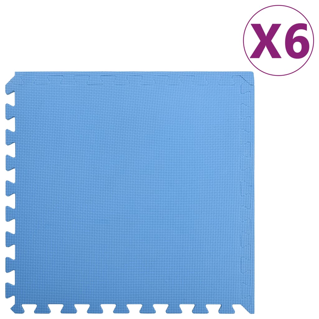 Vidaxl gulvmatter 6 ST 2,16 ㎡ EVA Foam Blue