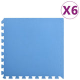Vidaxl Floor Mats 6 st 2.16 ㎡ Eva mousse bleu