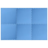 Vidaxl Floor Mats 6 st 2.16 ㎡ Eva mousse bleu