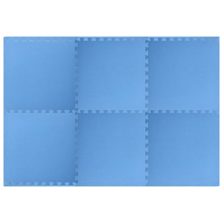 Vidaxl Floor Mats 6 st 2.16 ㎡ Eva mousse bleu