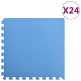 Vidaxl Floor Mats 24 ST 8.64 ㎡ Eva mousse bleu