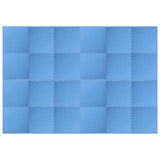 Vidaxl Floor Mats 24 ST 8.64 ㎡ Eva mousse bleu