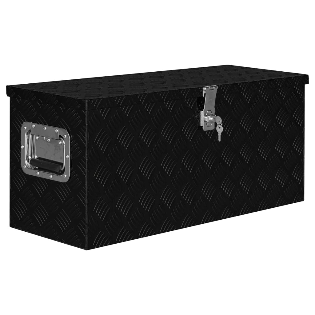 Vidaxl Aluminum box 80x30x35 cm Black